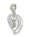 18K White Gold Full Heart Luxe Diamond Pendant