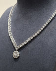 18K White Gold Diamond Necklace
