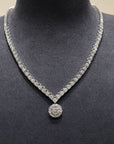 18K White Gold Diamond Necklace