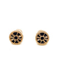18K Rose Gold Baby Mini In Love Onyx Diamond Earrings
