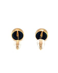 18K Rose Gold Baby Mini In Love Onyx Diamond Earrings