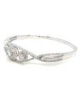 18K White Gold Diamond Bangle