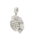 18K White Gold Diamond Pendant