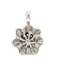 18K White Gold Diamond Pendant
