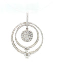 18K White Gold Diamond Pendant
