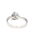 18K White Gold Max Illusion Swirl Lotus Diamond Ring