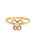 18K Rose Gold Holo Butterfly Diamond Ring