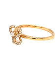 18K Rose Gold Holo Butterfly Diamond Ring