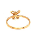 18K Rose Gold Holo Butterfly Diamond Ring