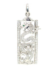 18K White Gold Dragon Uprising Diamond Pendant