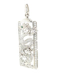 18K White Gold Dragon Uprising Diamond Pendant