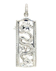 18K White Gold Dragon Uprising Diamond Pendant