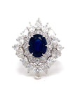 18K White Gold Sapphire Ring