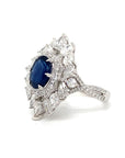 18K White Gold Sapphire Ring