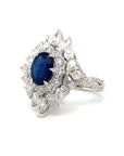 18K White Gold Sapphire Ring
