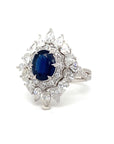 18K White Gold Sapphire Ring