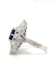 18K White Gold Sapphire Ring