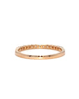 18K Rose Gold Dainty Eternity Simple Diamond Ring