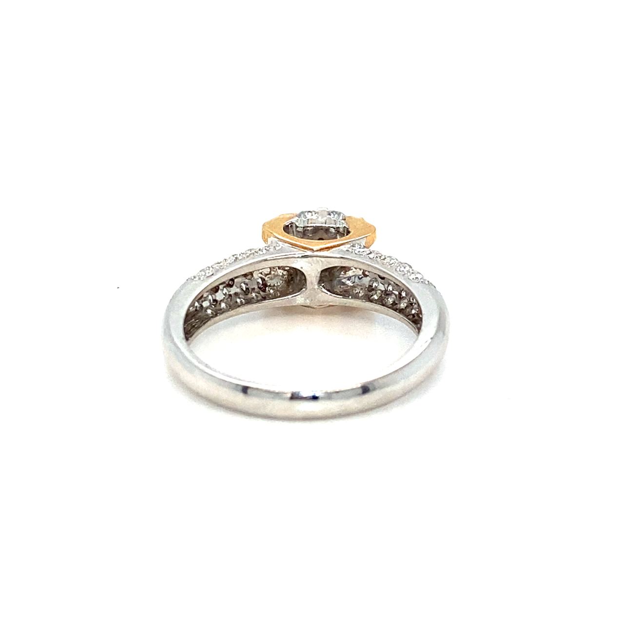 18K White Rose Gold Diamond Ring