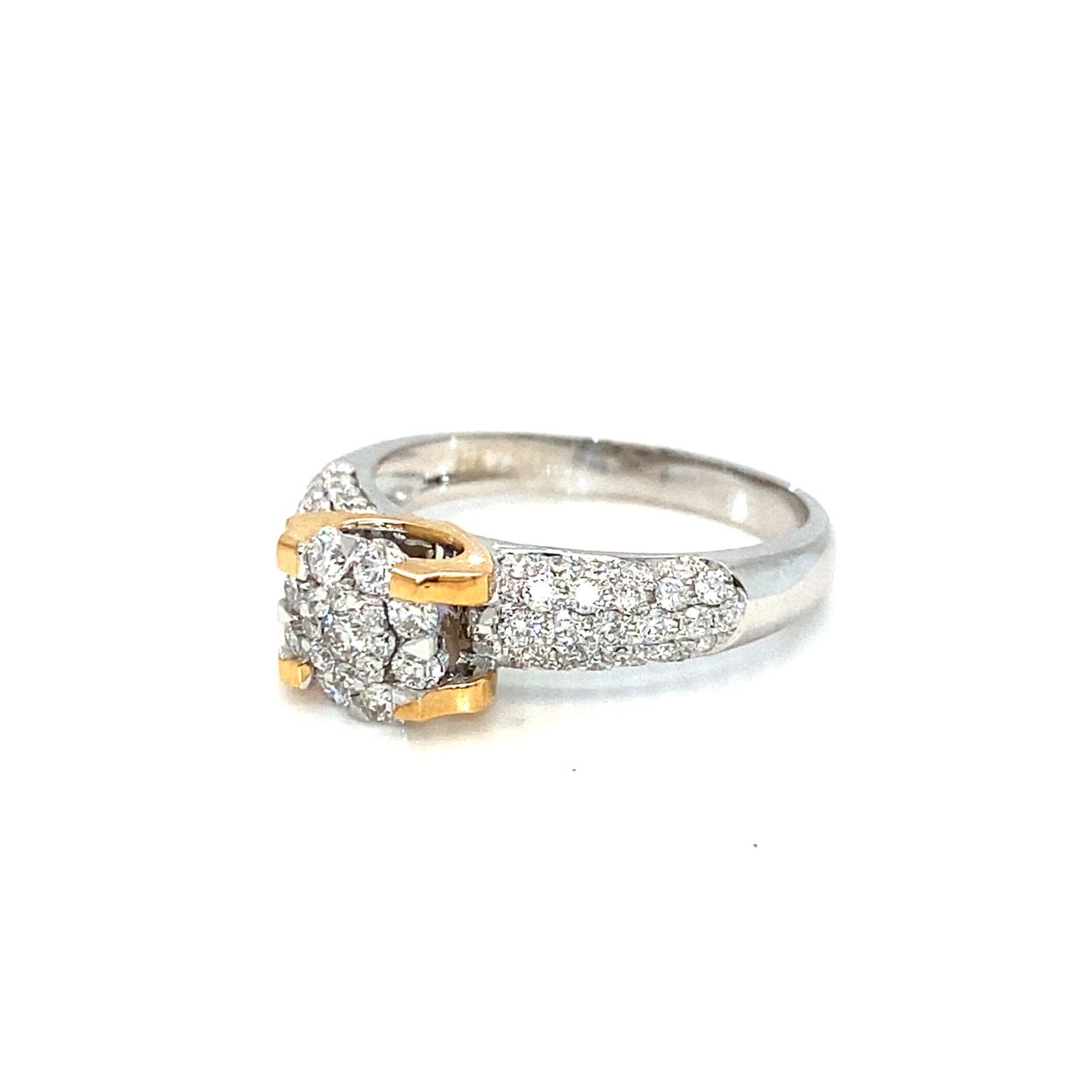 18K White Rose Gold Diamond Ring