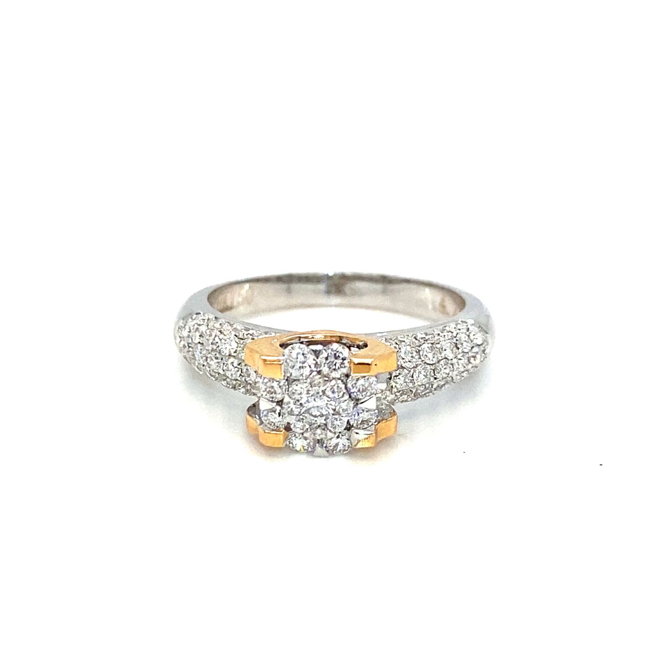 18K White Rose Gold Diamond Ring