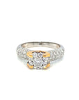 18K White Rose Gold Diamond Ring