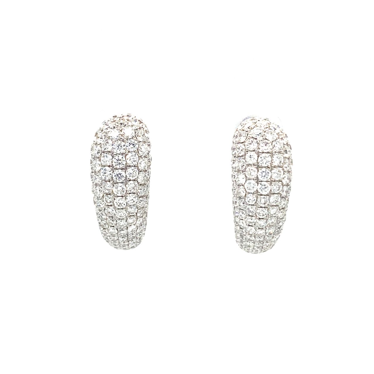 18K White Gold Diamond Earring