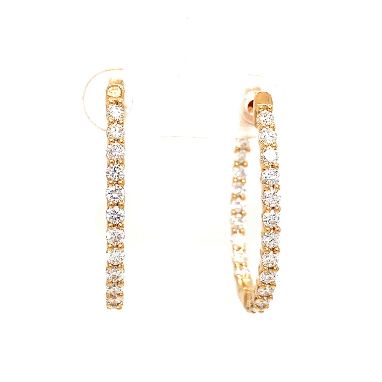 18K White Gold Diamond Earring