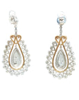 18K White Gold All the Curve Pave Diamond Pear Diamond Earrings