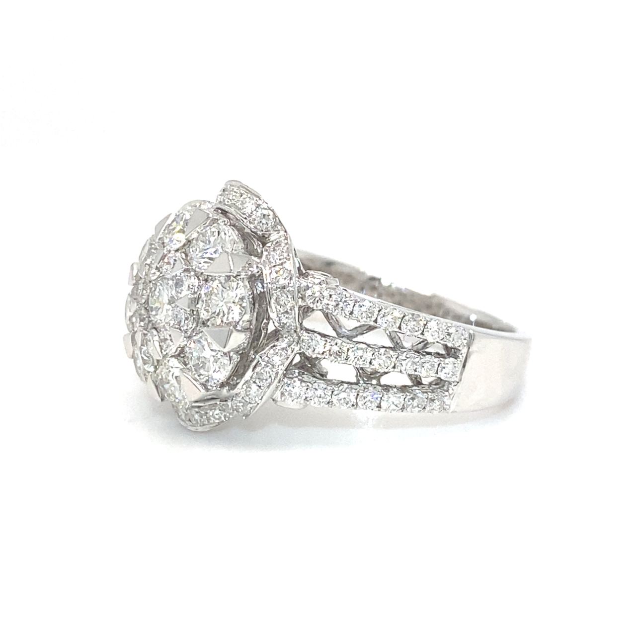 18K White Gold Diamond Ring