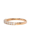 18K Rose Gold Mini Pointers Half Eternity Round Diamond Ring