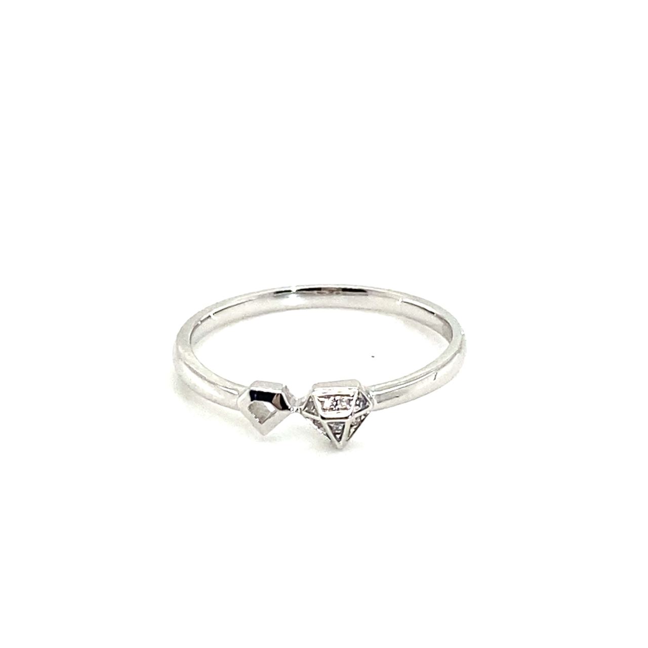 18K White Gold Mini Diamond  Diamond Ring