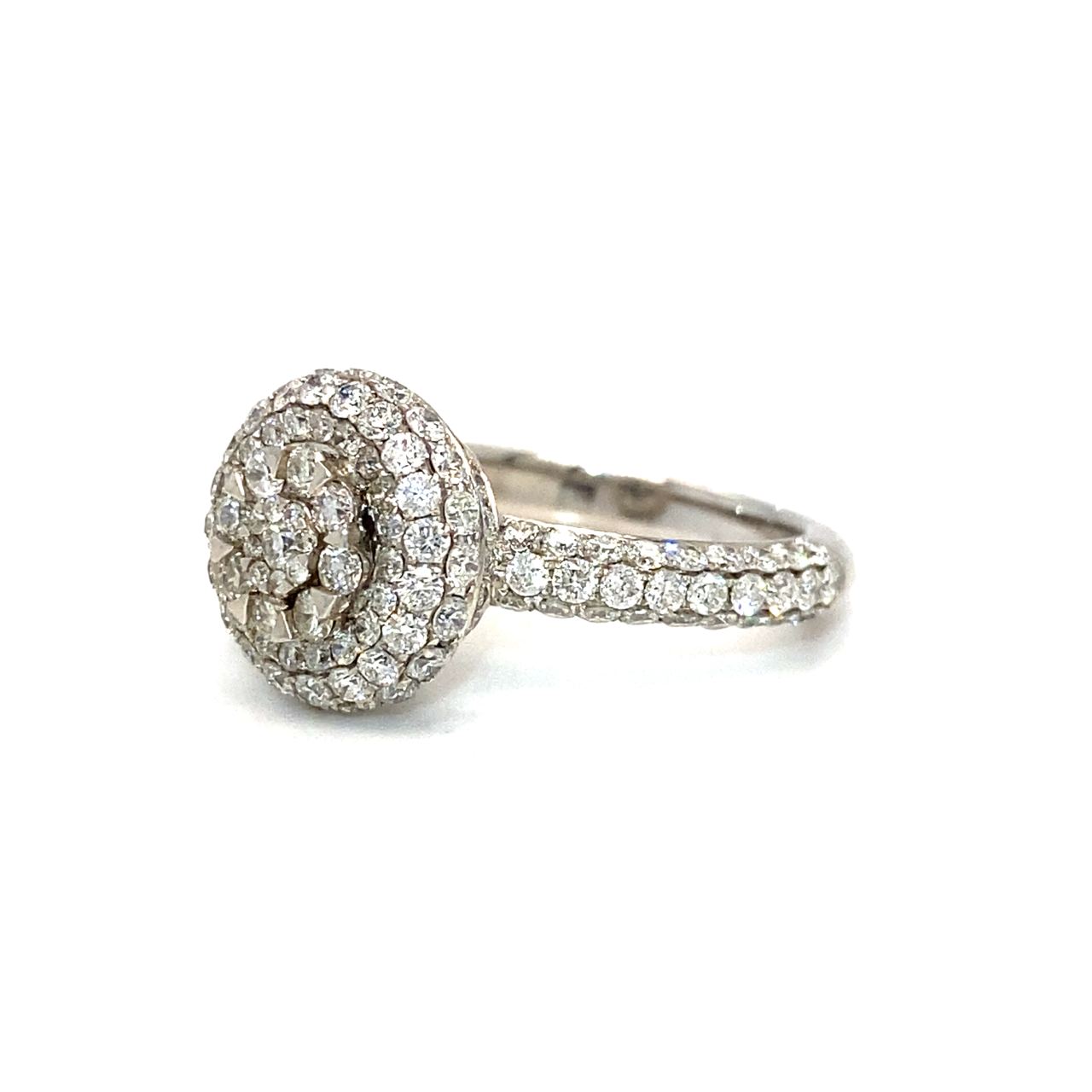 18K White Gold Diamond Ring
