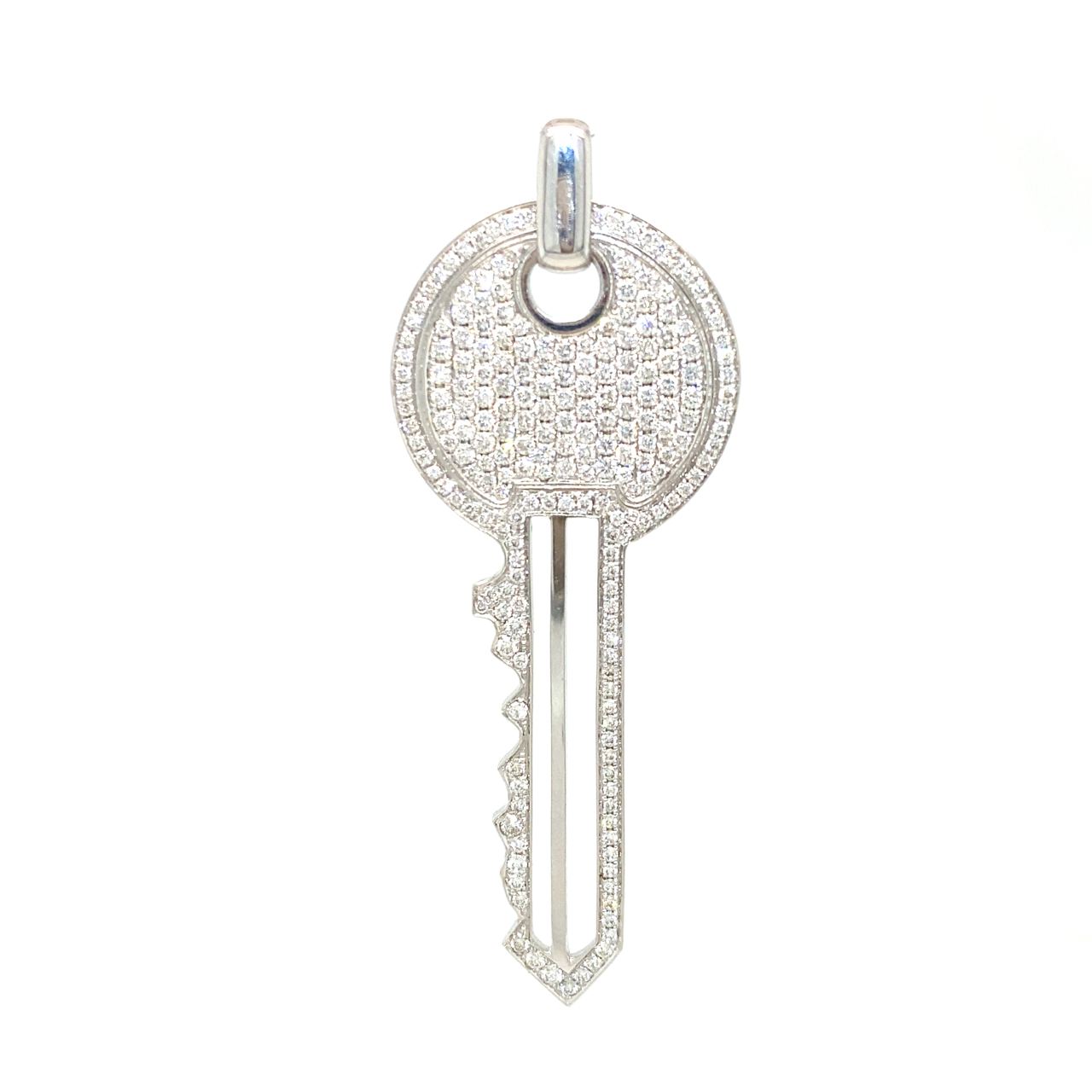 18K White Gold Diamond Pendant