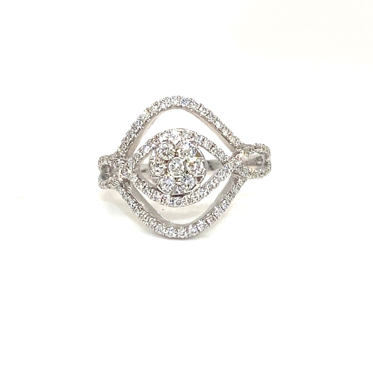 18K White Gold Diamond Ring