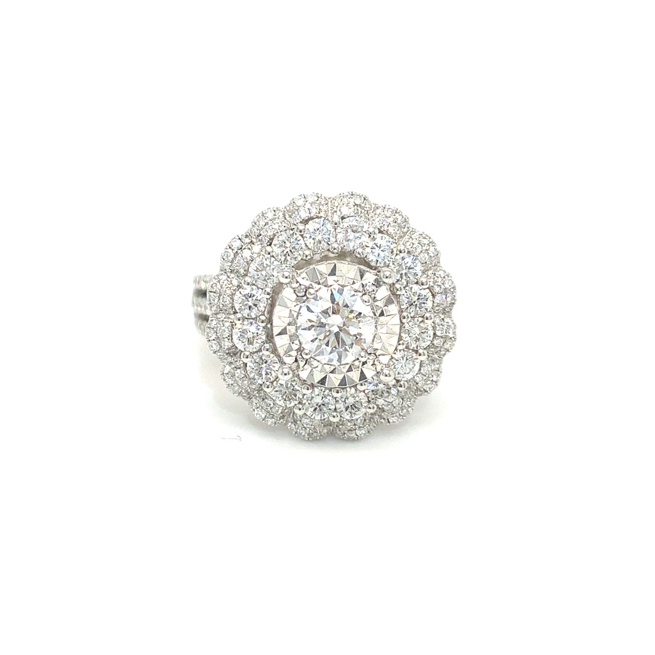 18K White Gold Diamond Ring