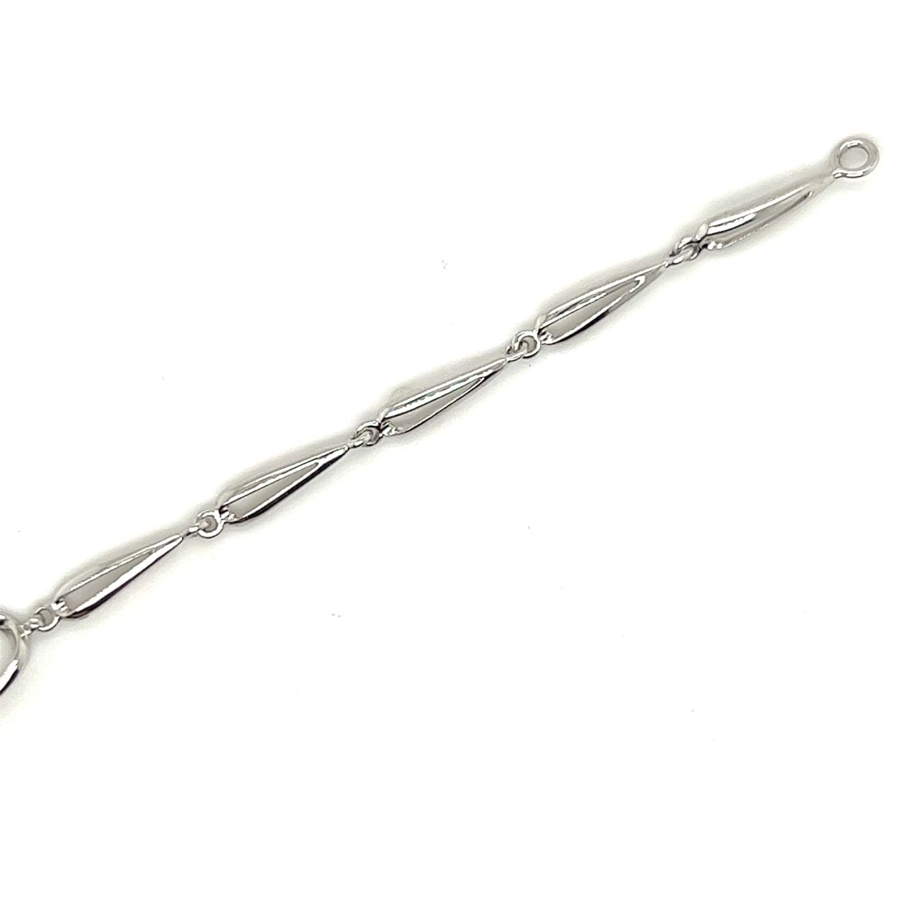 18K White Gold Octagon Diamond Bracelet