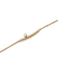 18K Rose Gold Mini Bar Drop Diamond Bracelet