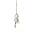18K White Gold Key Lock Diamond Necklace