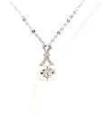 18K White Gold Classic Lock Diamond Necklace
