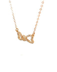 18K Rose Gold Twisted Bow Diamond Necklace