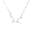 18K White Gold Virgo Zodiac Diamond Necklace