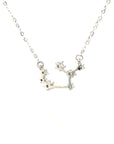 18K White Gold Sagittarius Zodiac Diamond Necklace