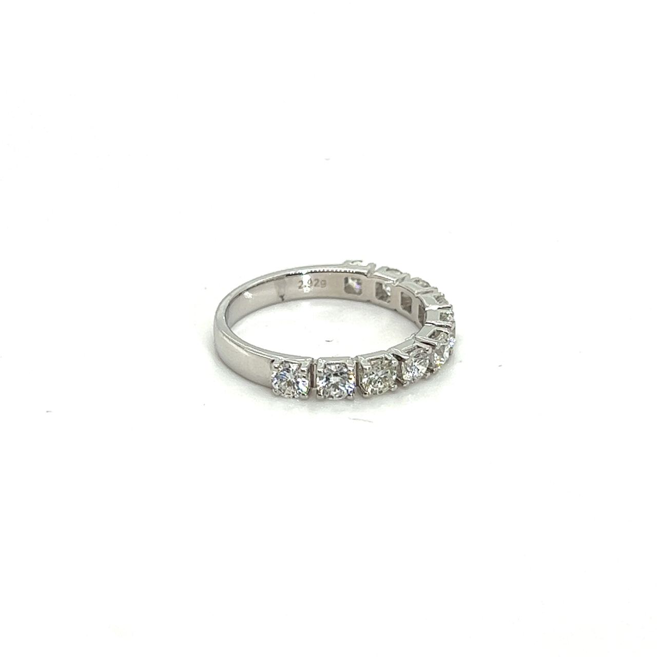 18K White Gold Large 3/4 Round Eternity Diamond Ring