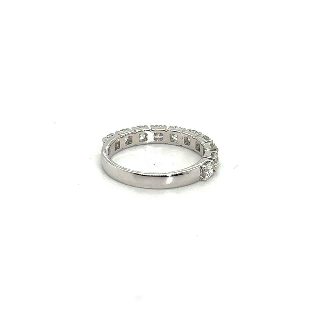 18K White Gold Large 3/4 Round Eternity Diamond Ring