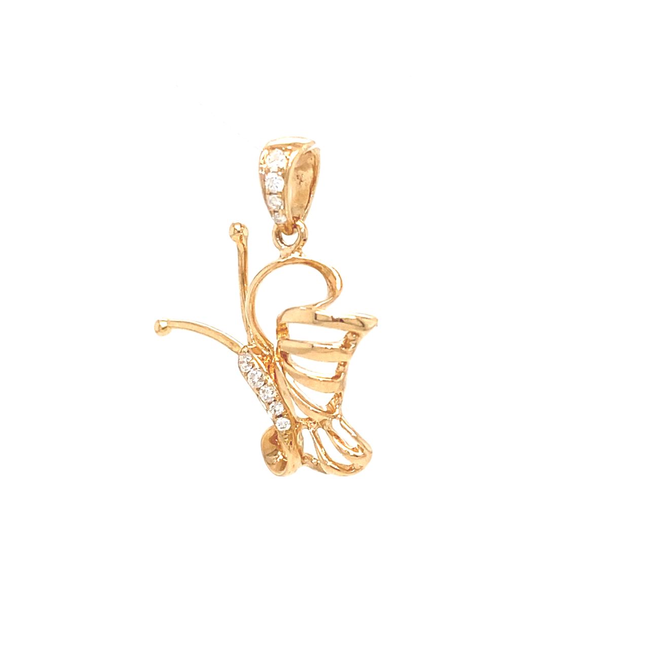 18K Rose Gold Joy Butterfly Wings Diamond Pendant
