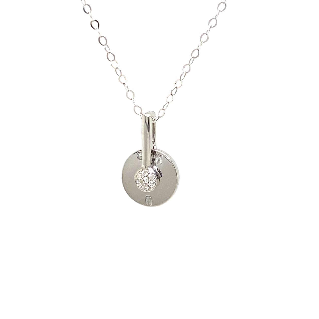 18K White Gold Miss U Weel Diamond Necklace