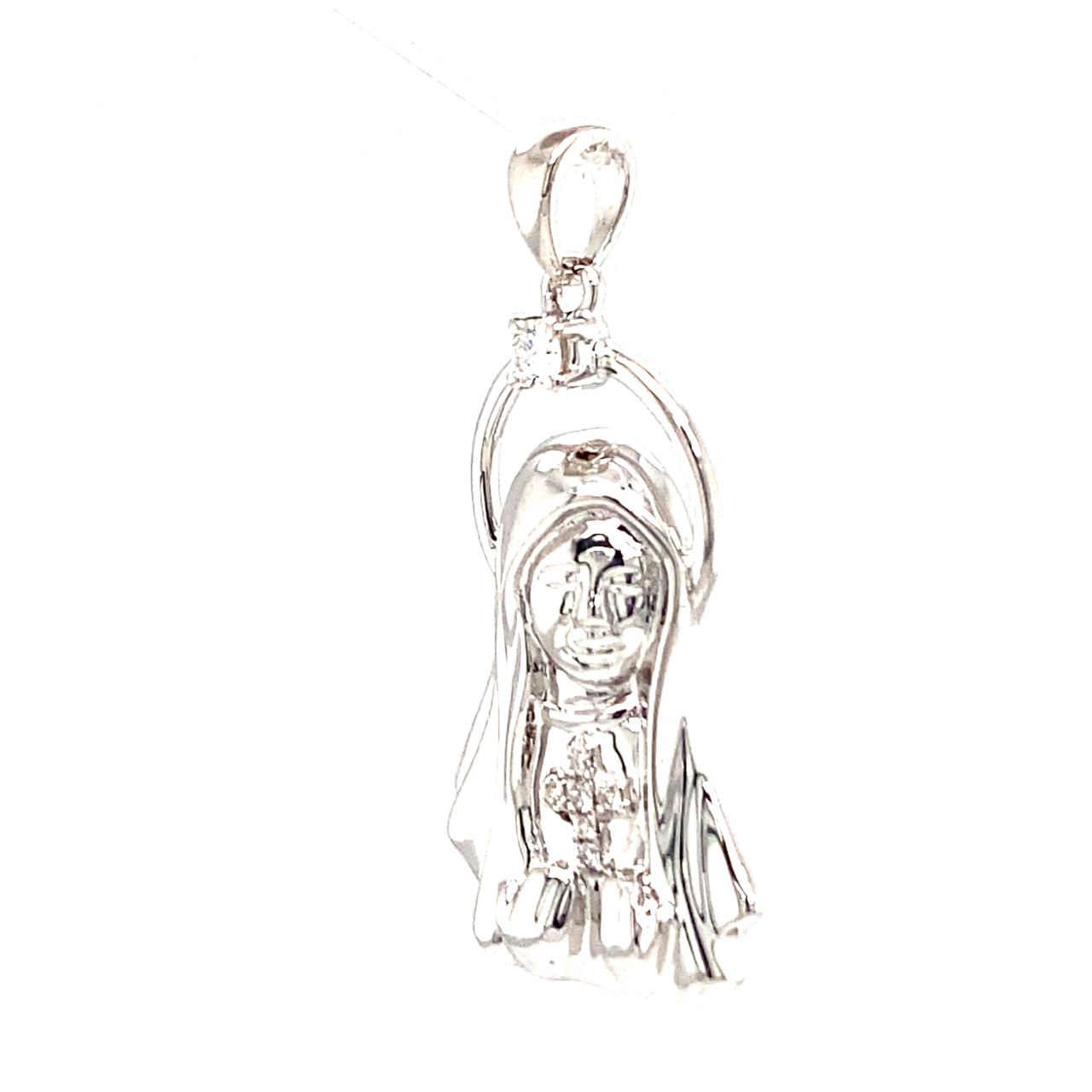 18K White Gold Diamond Pendant