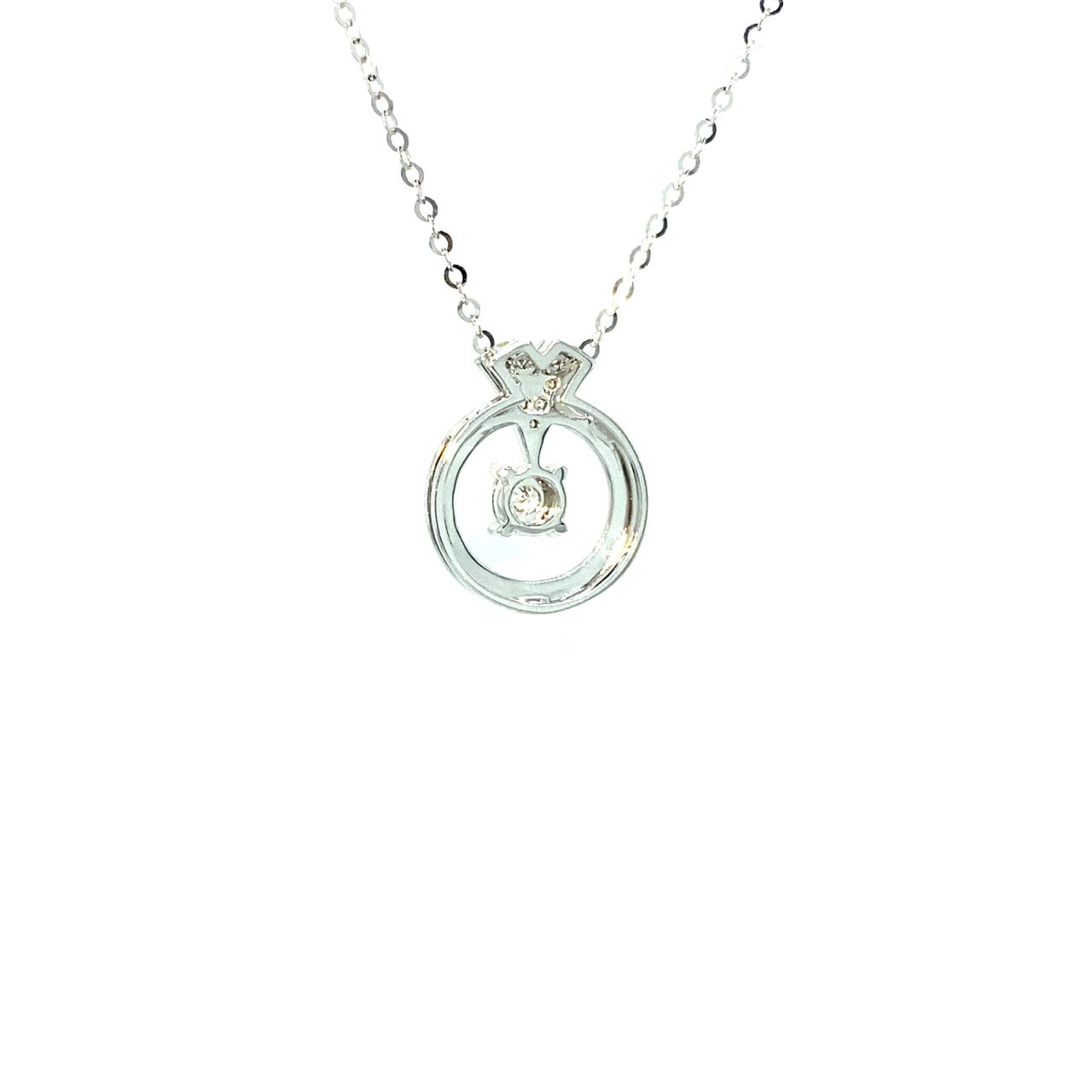 18K White Gold Diamond  Necklace