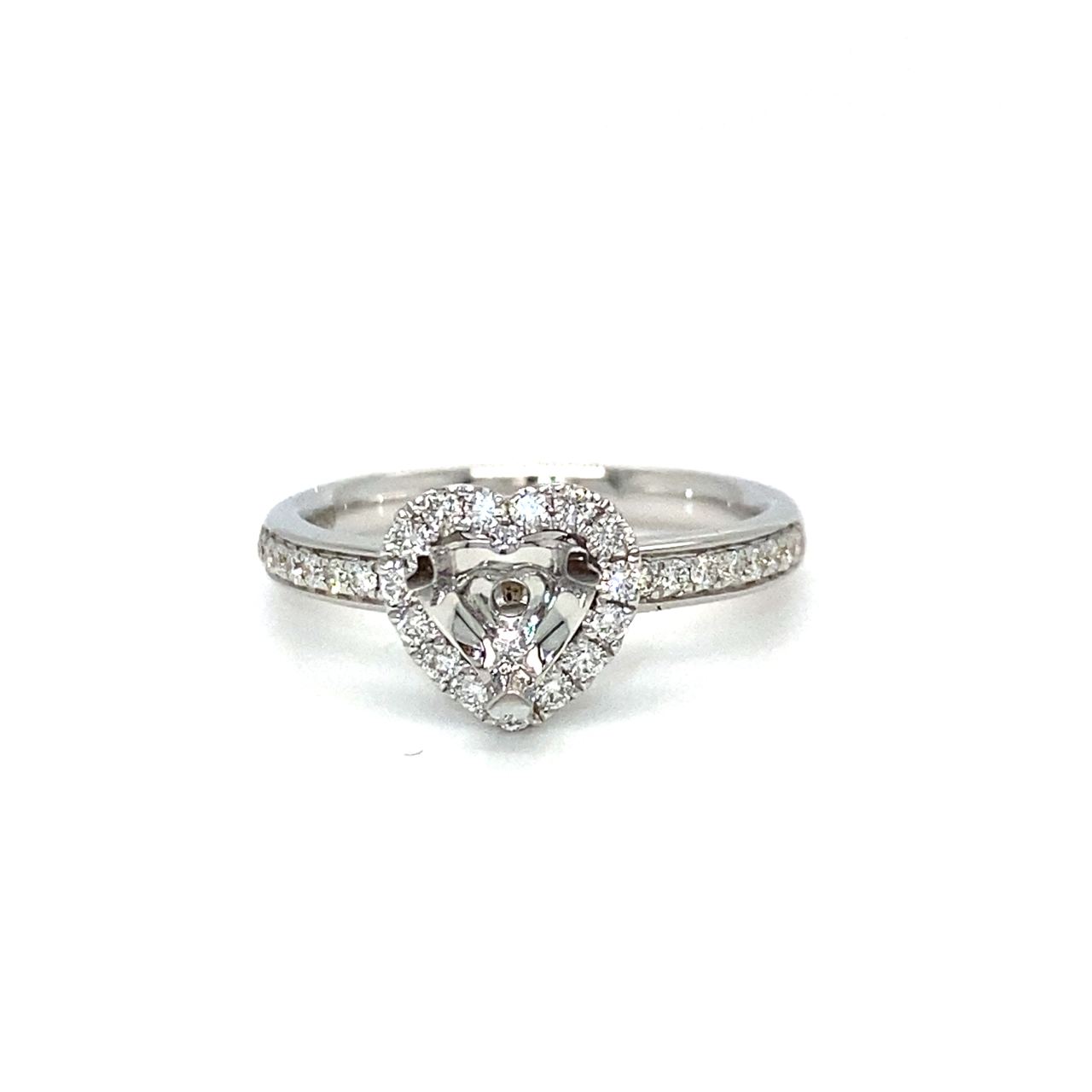 18K White Gold Diamond Ring Mounting